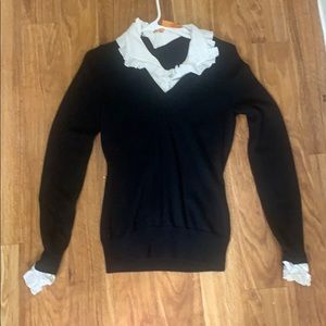 Black tuxedo blouse